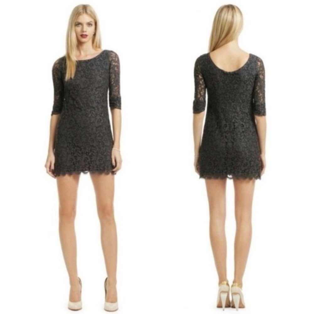 Shoshanna Lace Shift Mini Dress